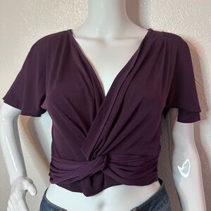 Purple crop blouse